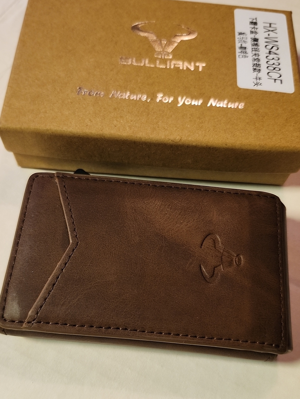 Brown Leather Card & Key Holder - Slim Men's Wallet